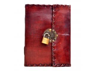 Handmade Genuine Antique Leather Journal Simple Diary With Key Lock Journal
